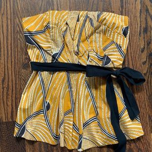 Anthropologie Floreat yellow and black top